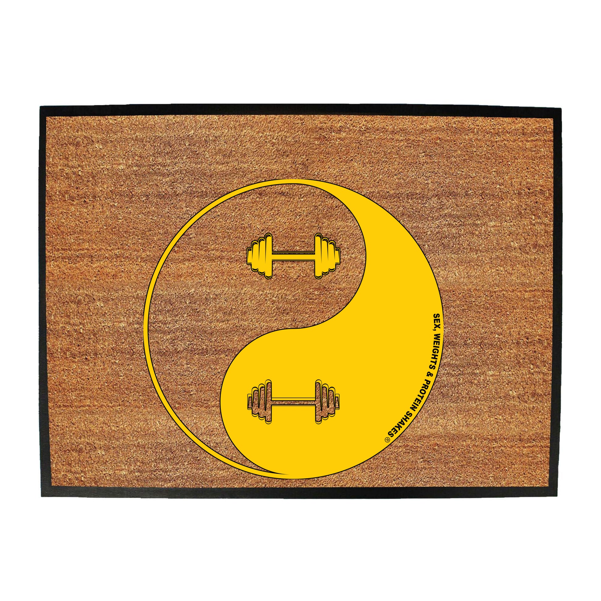 Swps Dumbbell Yin Yang - Funny Novelty Doormat