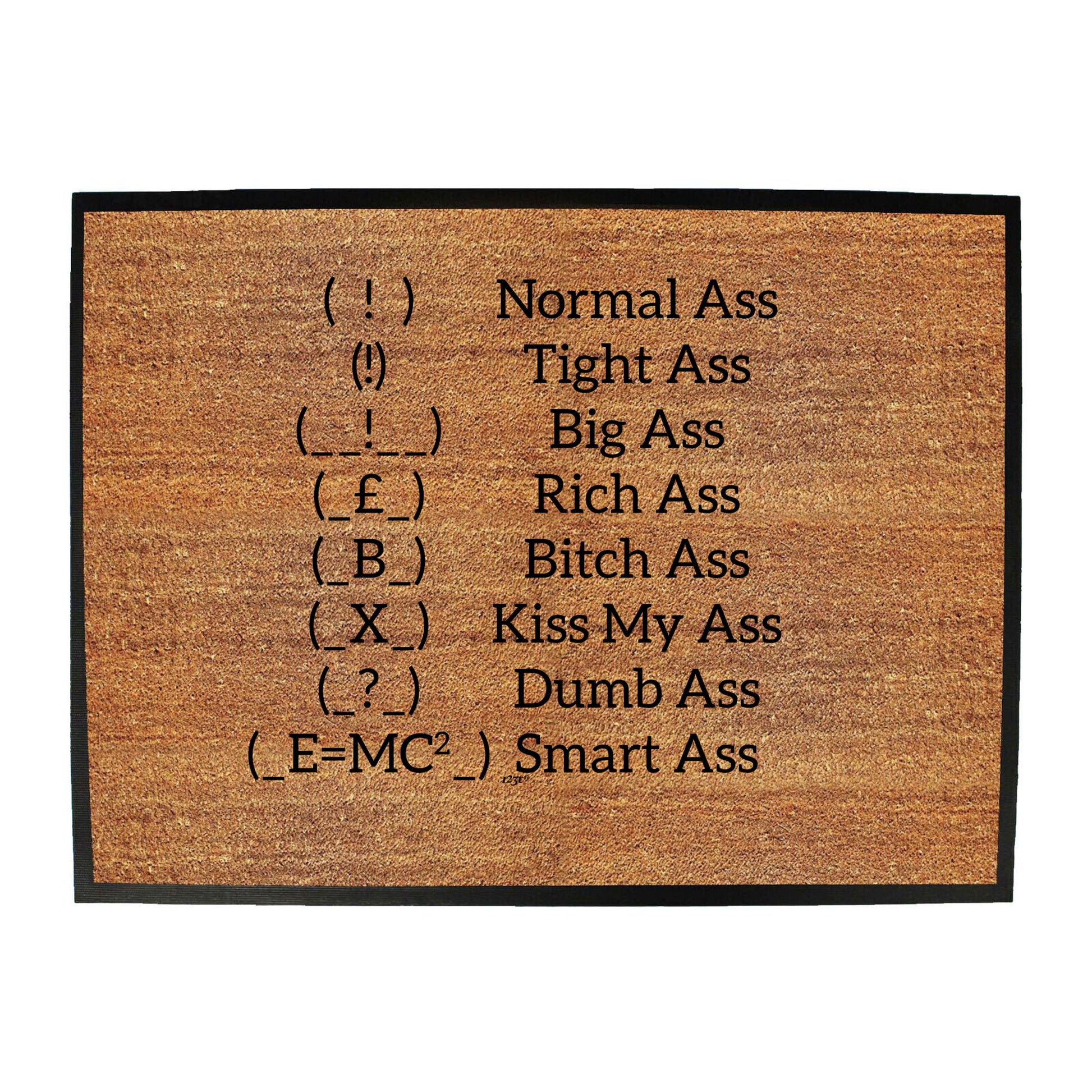 Ass Types - Funny Novelty Doormat