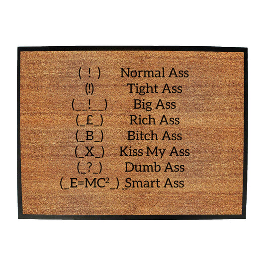 Ass Types - Funny Novelty Doormat