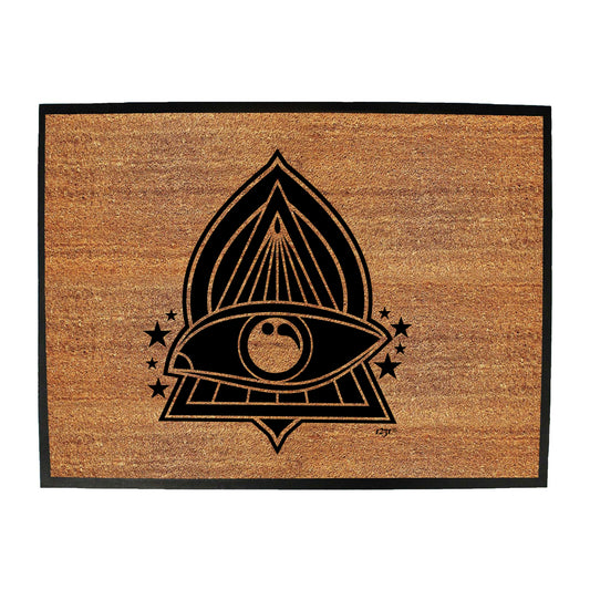 Festival Triangle Eye White - Funny Novelty Doormat