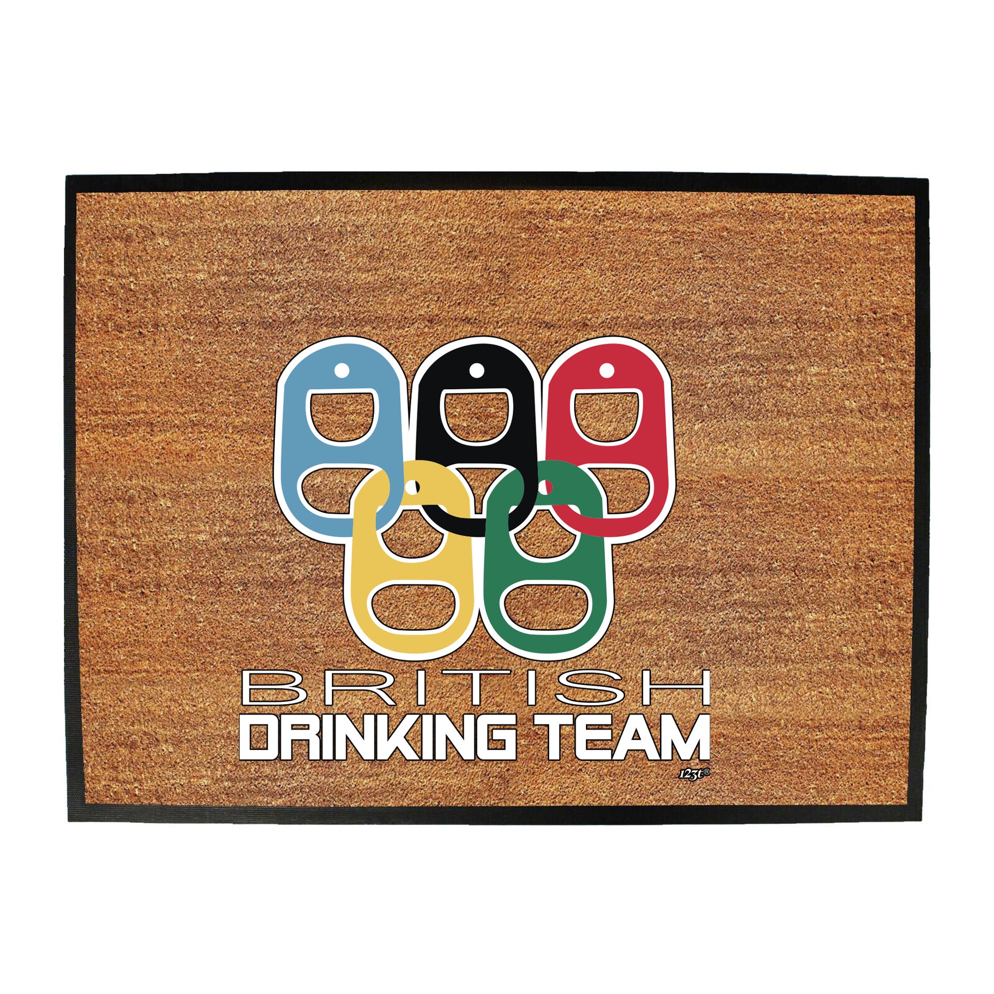 British Drinking Team Rings - Funny Novelty Doormat