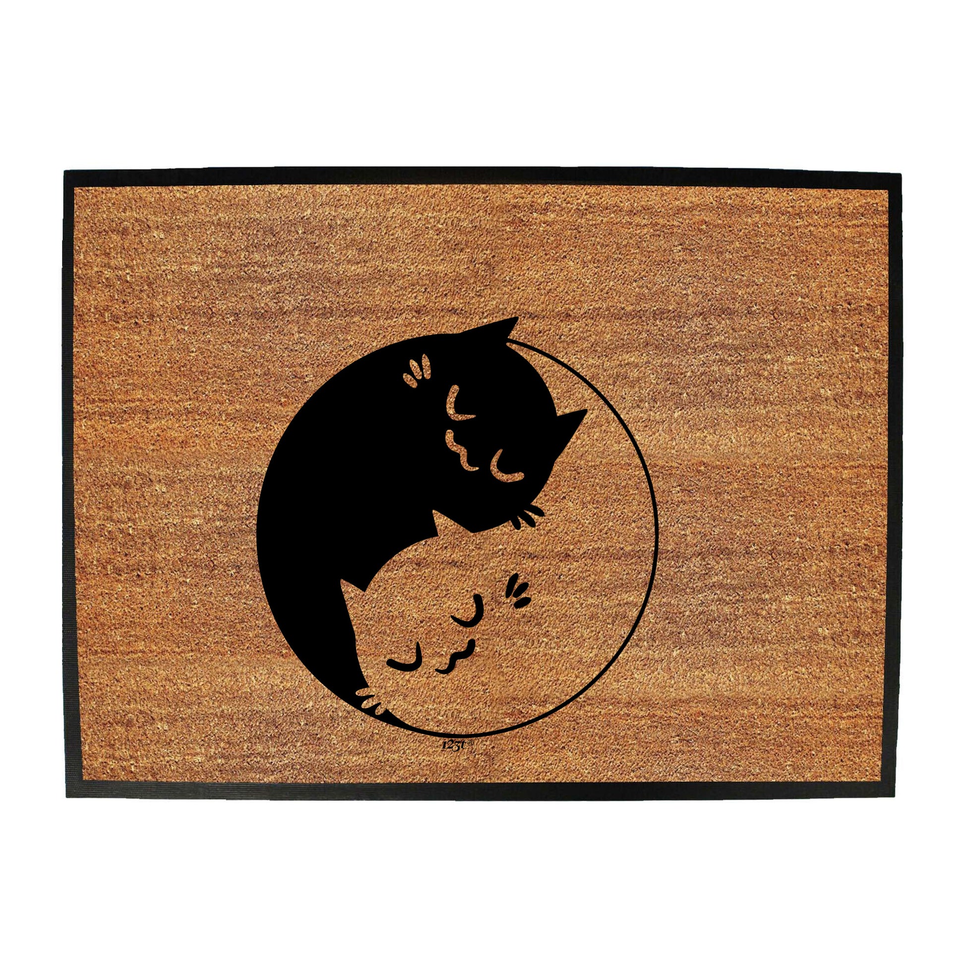 Yin Yang Cat - Funny Novelty Doormat