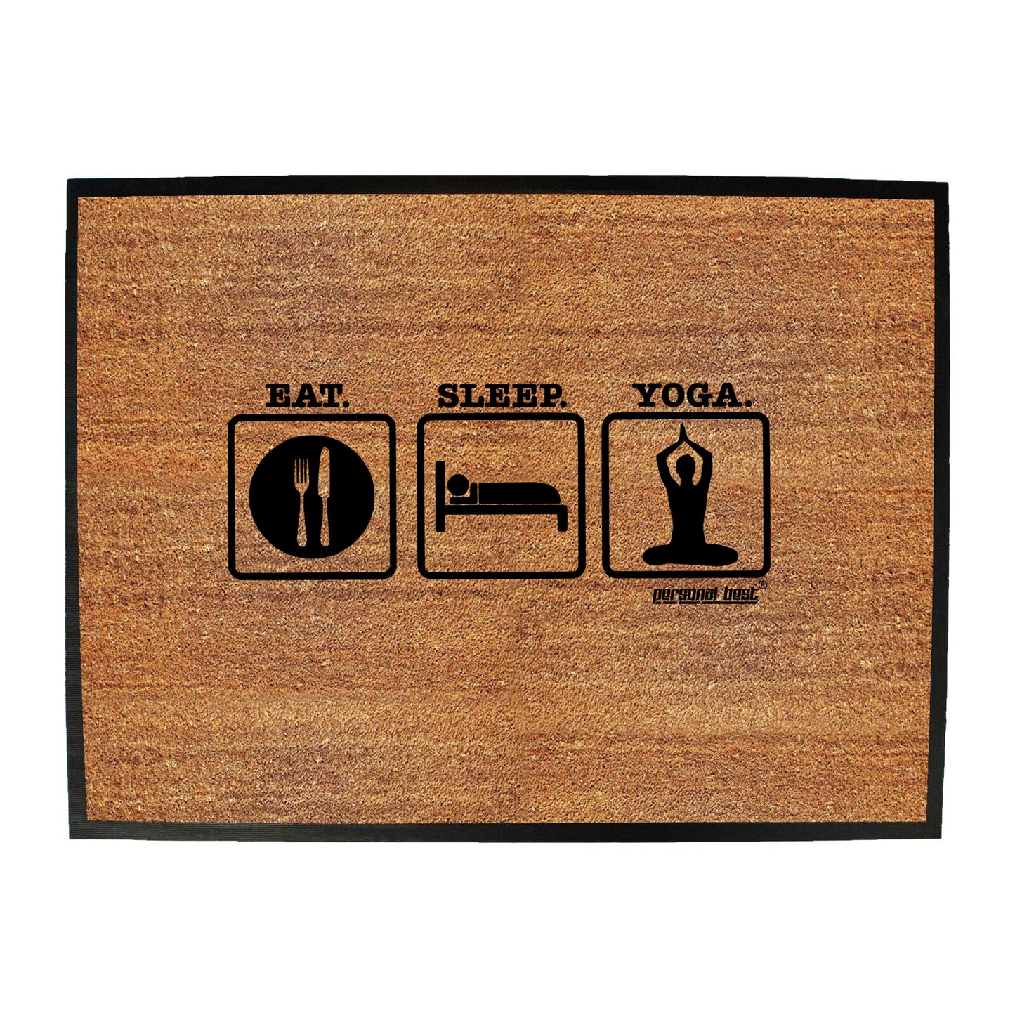 Pb Eat Sleep Yoga - Funny Novelty Doormat