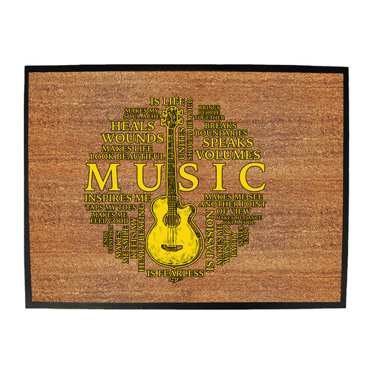 Music Meaning Music - Funny Novelty Doormat