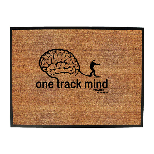 Pm One Track Mind Snowboard - Funny Novelty Doormat