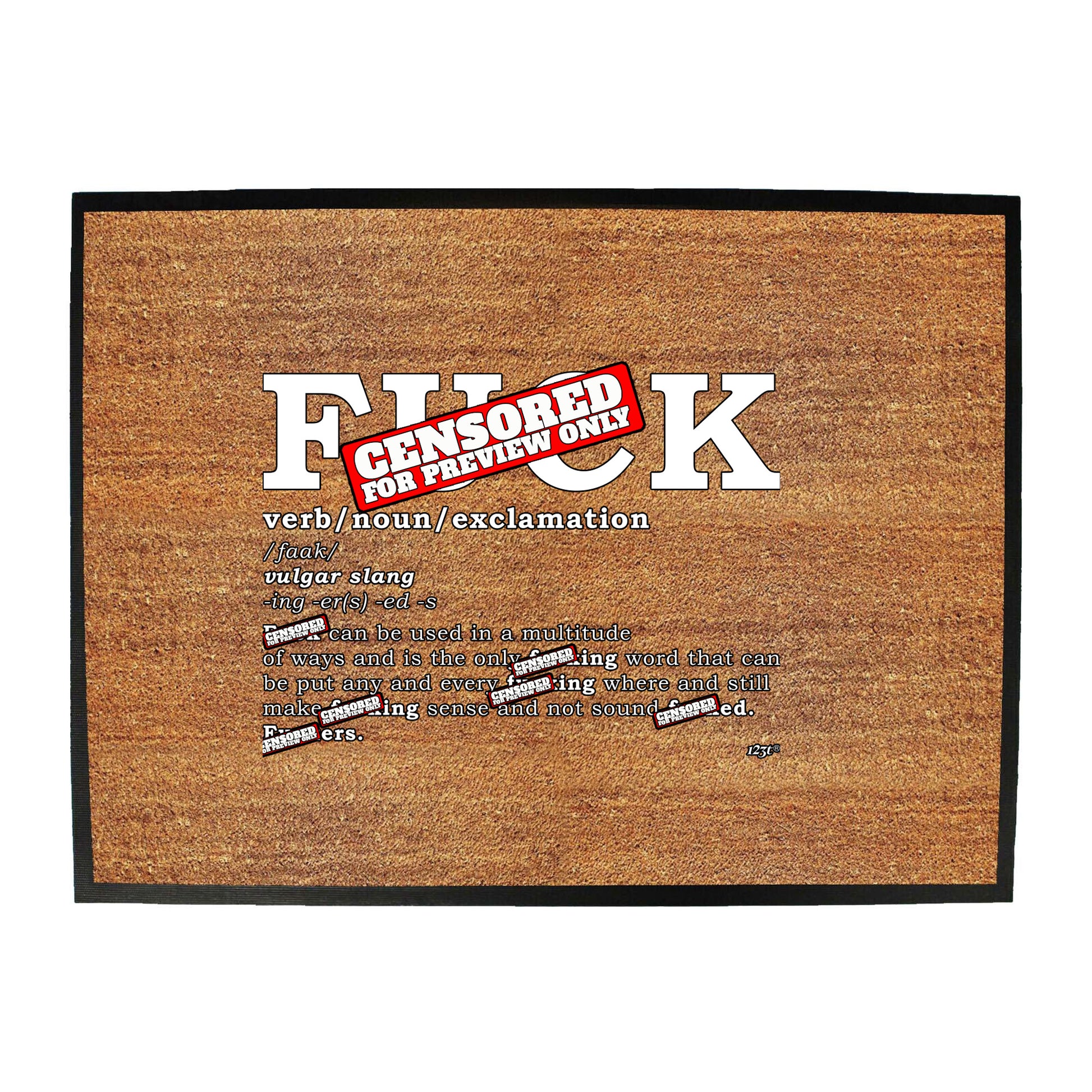 F  K Noun - Funny Novelty Doormat