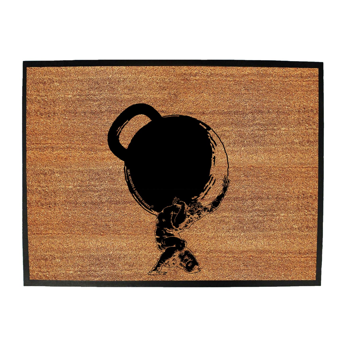 Swps Atlas Greek God Kettlebell - Funny Novelty Doormat