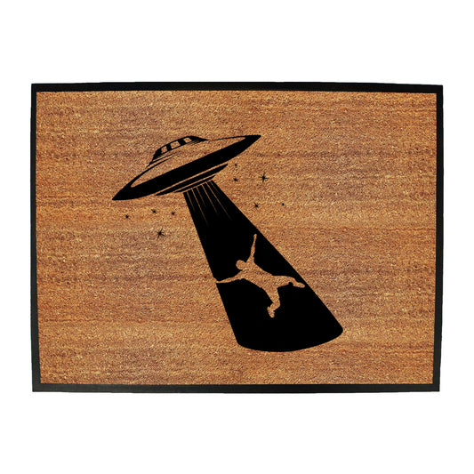 Ufo Abduction White - Funny Novelty Doormat