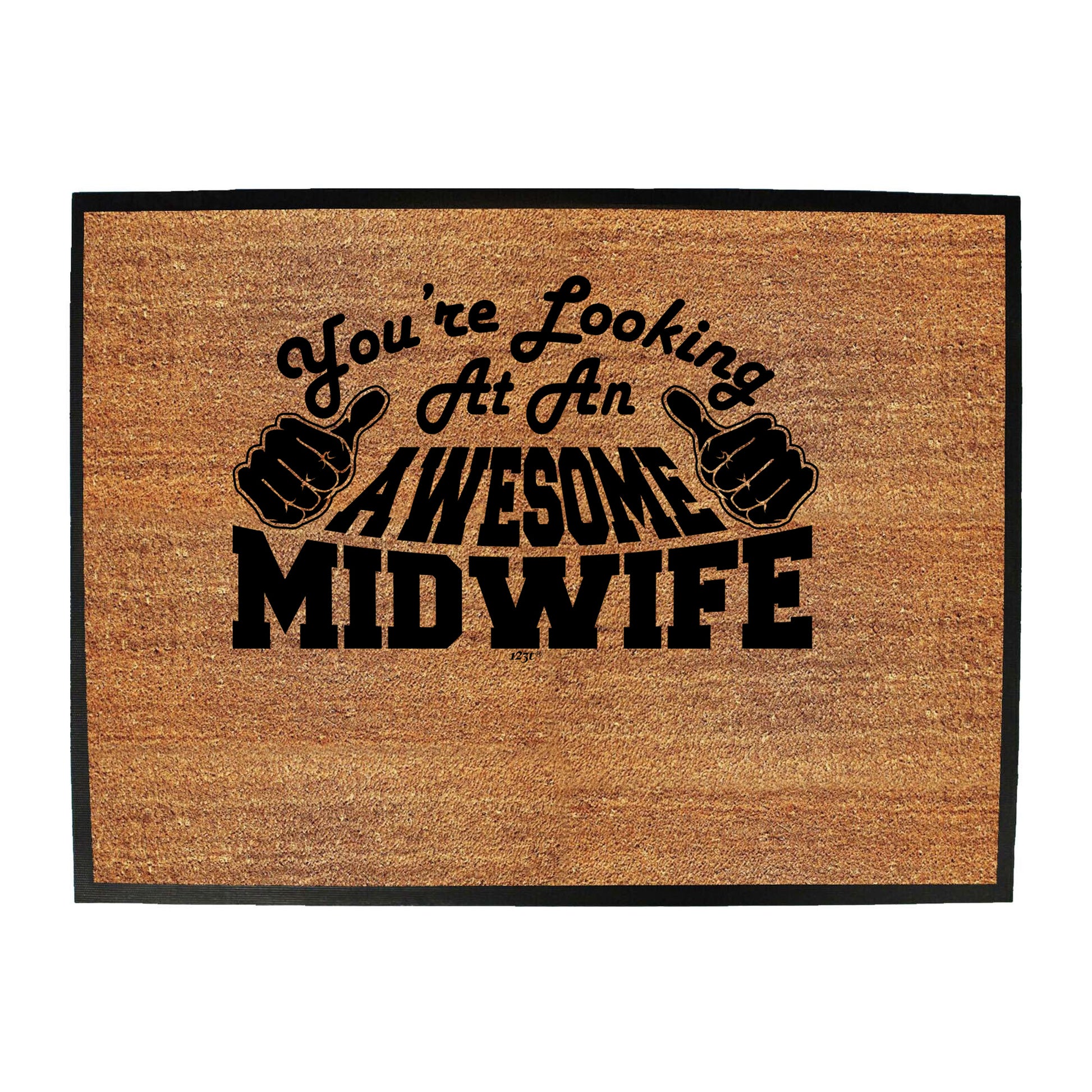 Youre Looking At An Awesome Midwife - Funny Novelty Doormat