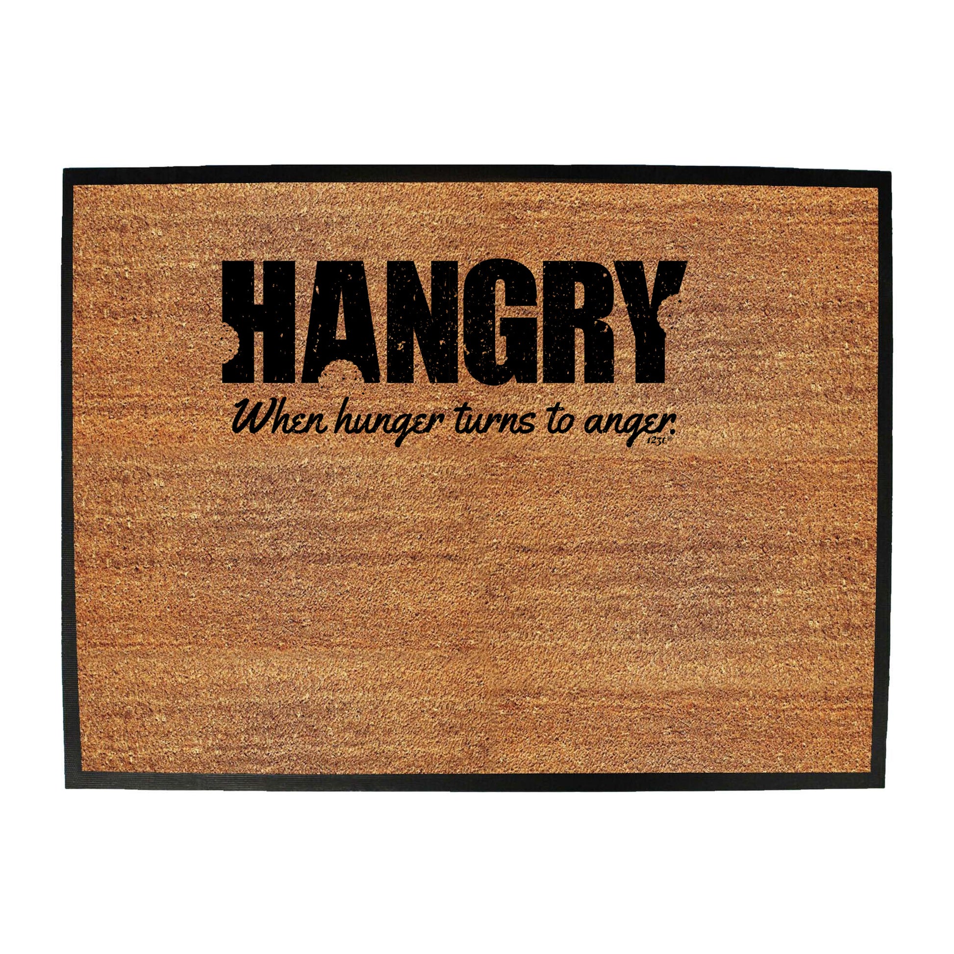 Hangry Hungry Food Angry - Funny Novelty Doormat