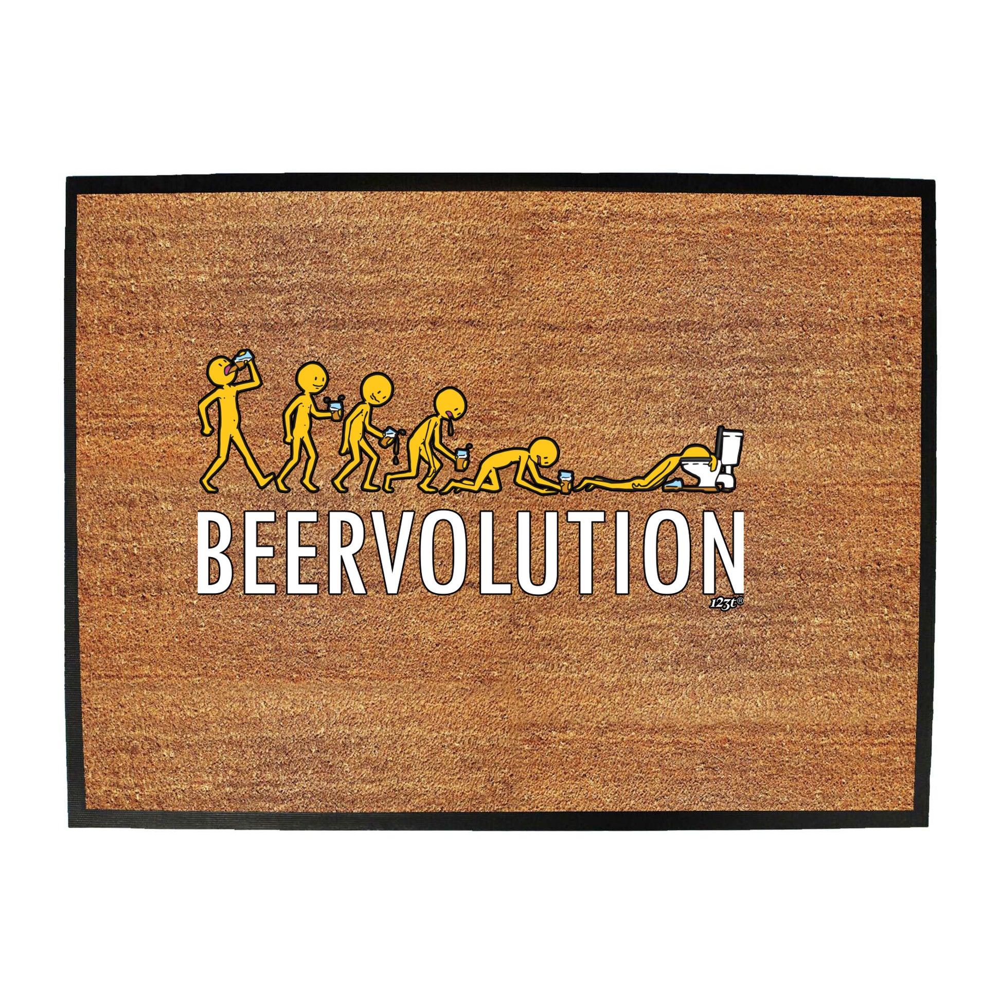 Beervolution Beer Evolution - Funny Novelty Doormat