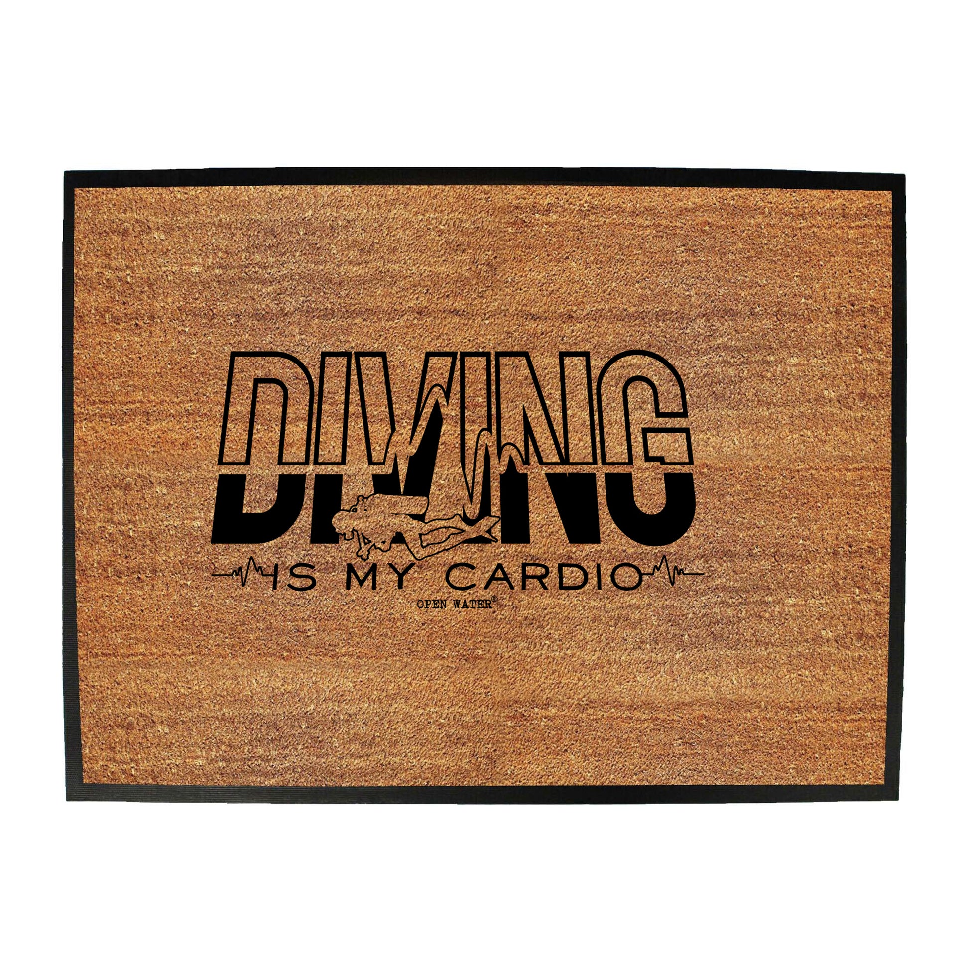 Ow Diving Is My Cardio - Funny Novelty Doormat