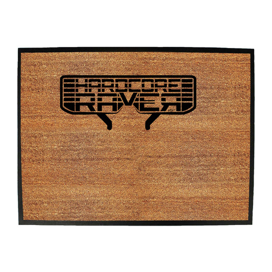 Hardcore Raver Glasses - Funny Novelty Doormat
