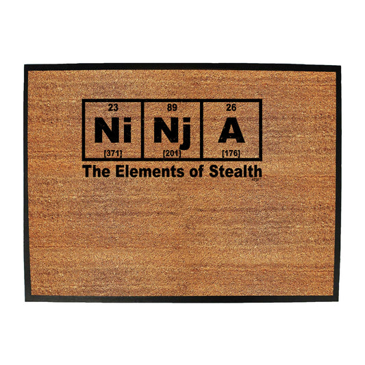 Ninja The Elements Of Stealth - Funny Novelty Doormat