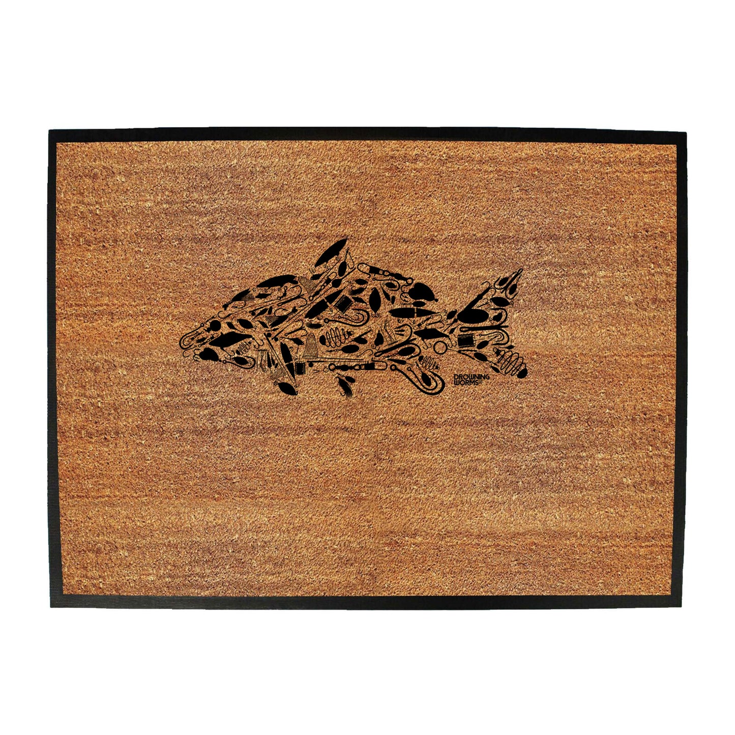 Dw Fishing Hook Carp - Funny Novelty Doormat