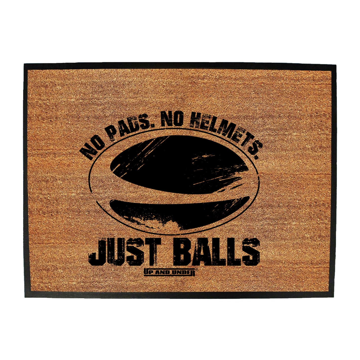 Uau No Pads No Helments Just Balsl - Funny Novelty Doormat