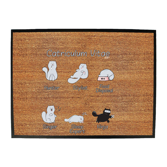 Catriculum Vitae Cat - Funny Novelty Doormat