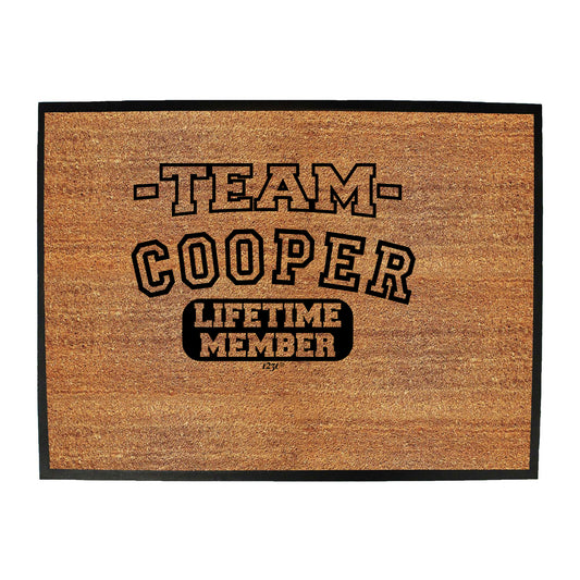 Cooper V2 Team Lifetime Member - Funny Novelty Doormat
