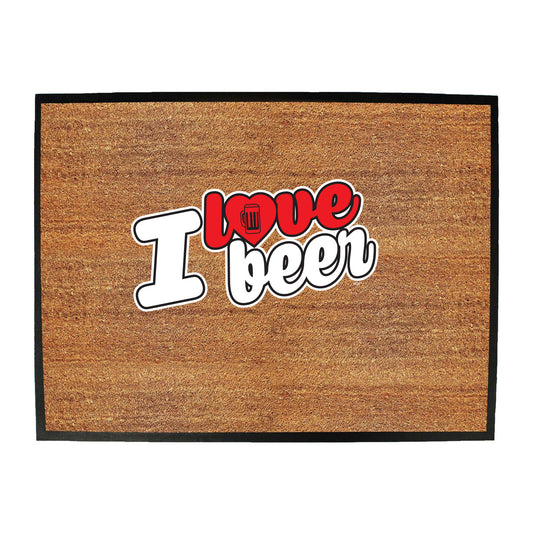 Love Beer Stencil - Funny Novelty Doormat