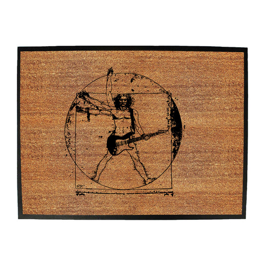 Leonardo Guitar Music White - Funny Novelty Doormat
