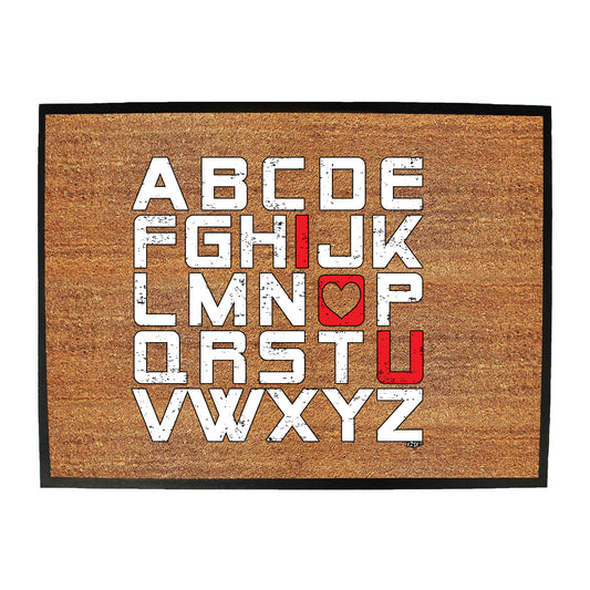 Alphabet Love You - Funny Novelty Doormat