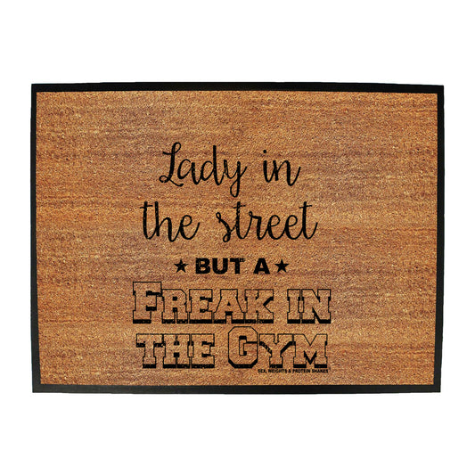 Swps Lady In The Streets Freak In The Gym - Funny Novelty Doormat