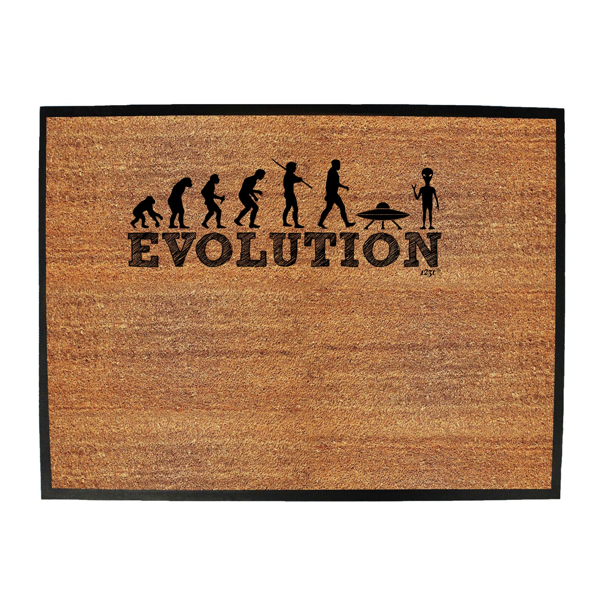 Evolution Ufo Alien - Funny Novelty Doormat