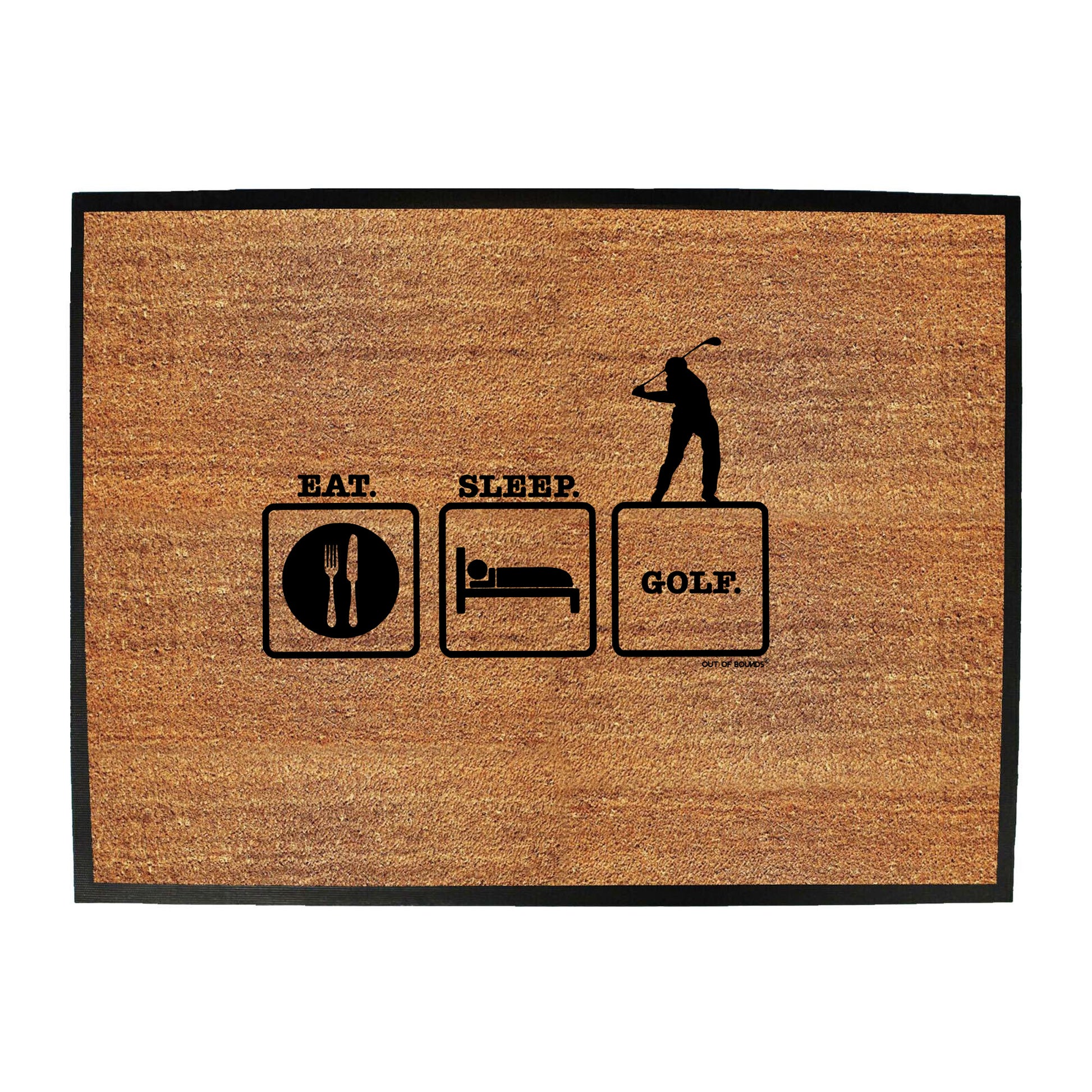 Oob Eat Sleep Golf - Funny Novelty Doormat