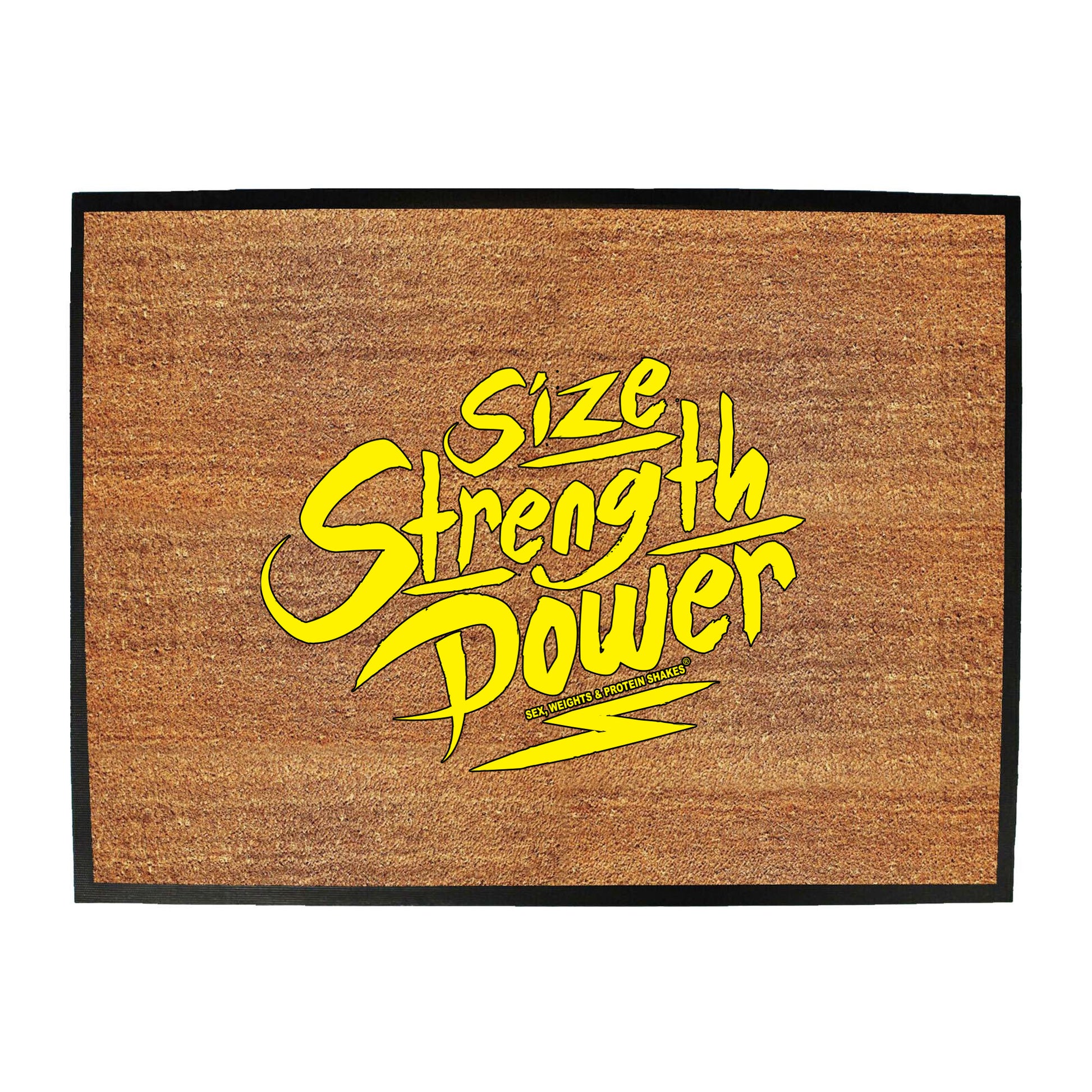 Swps Size Strength Power - Funny Novelty Doormat