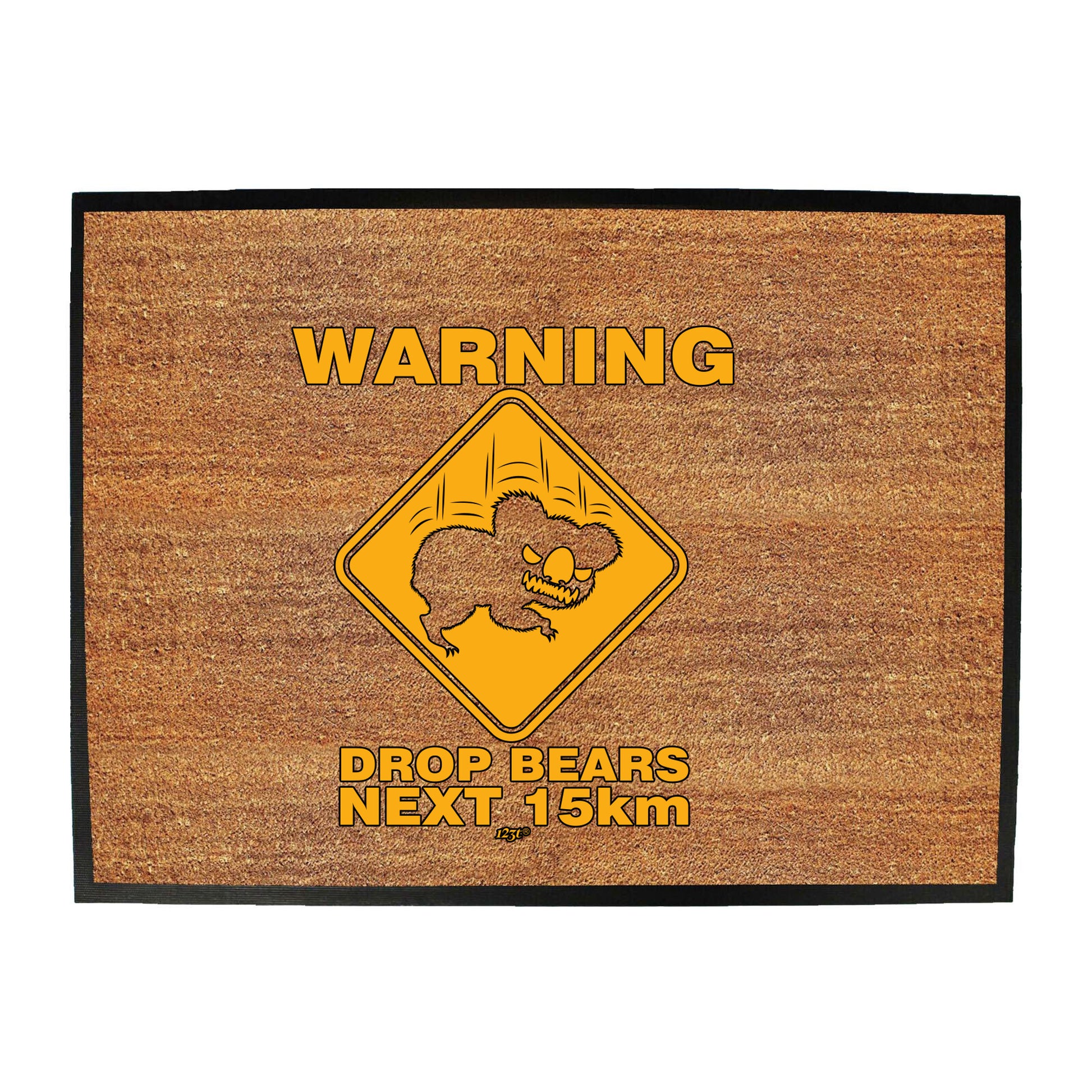 Warning Drop Bears - Funny Novelty Doormat