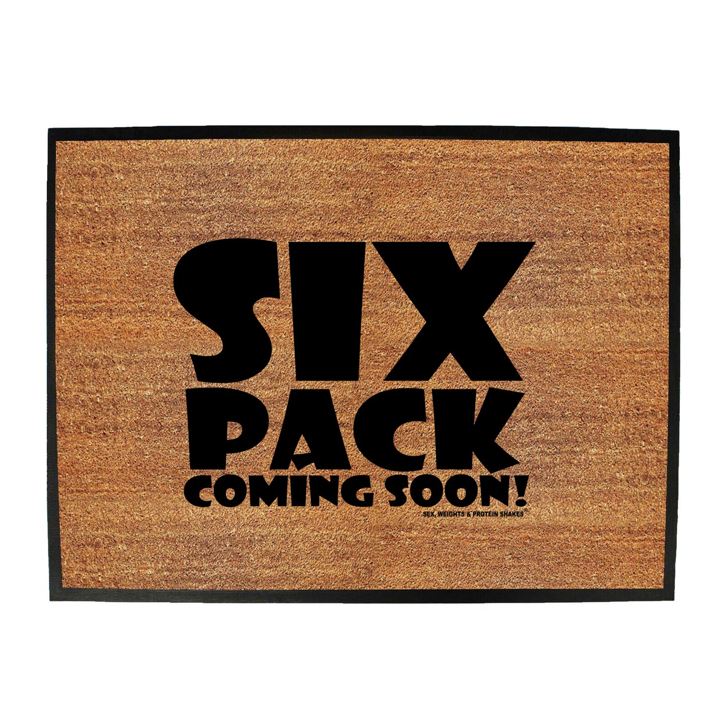 Swps Six Pack Coming Soon Black - Funny Novelty Doormat