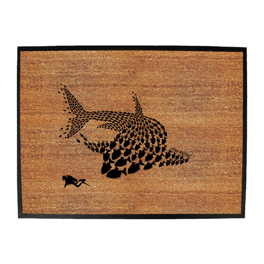 Ow Shark Diver New - Funny Novelty Doormat