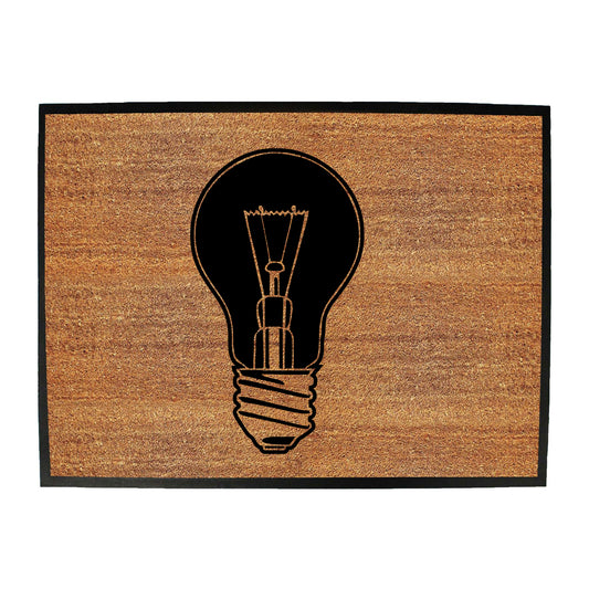 Light Bulb White - Funny Novelty Doormat