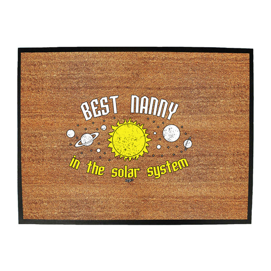 Best Nanny Solar System - Funny Novelty Doormat