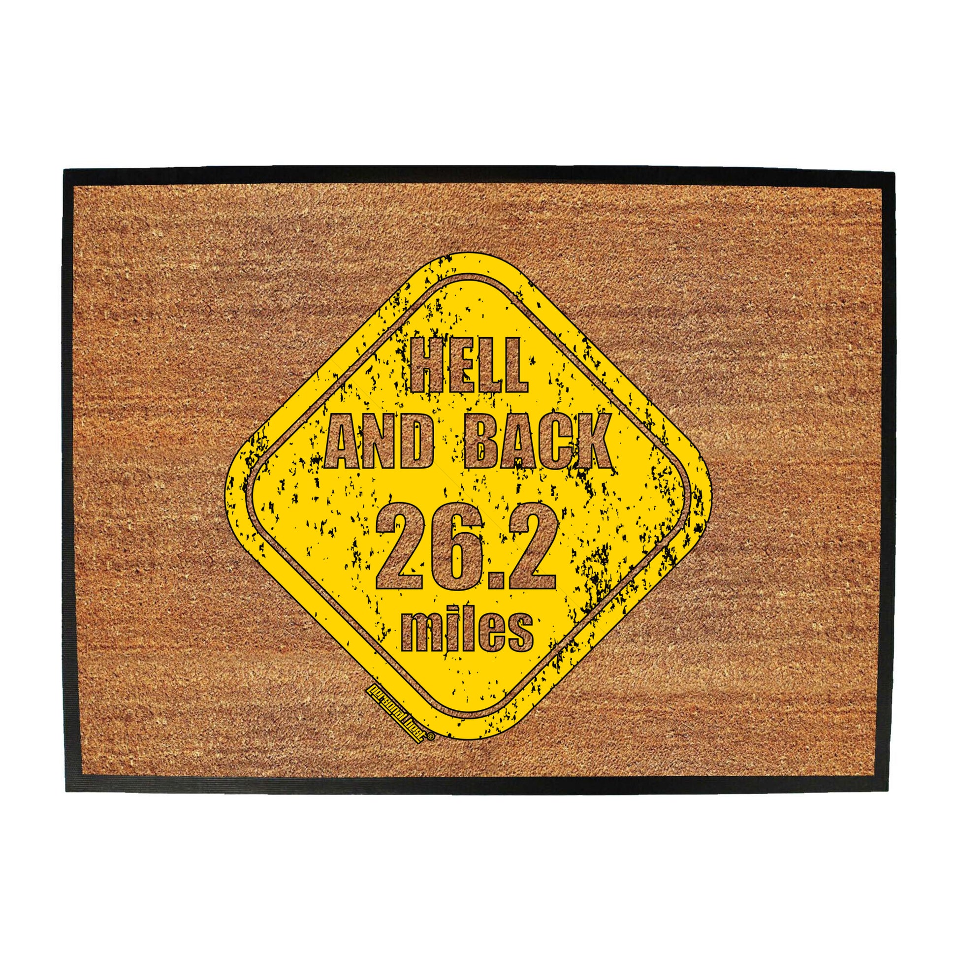 Pb Hell And Back 26 Miles - Funny Novelty Doormat