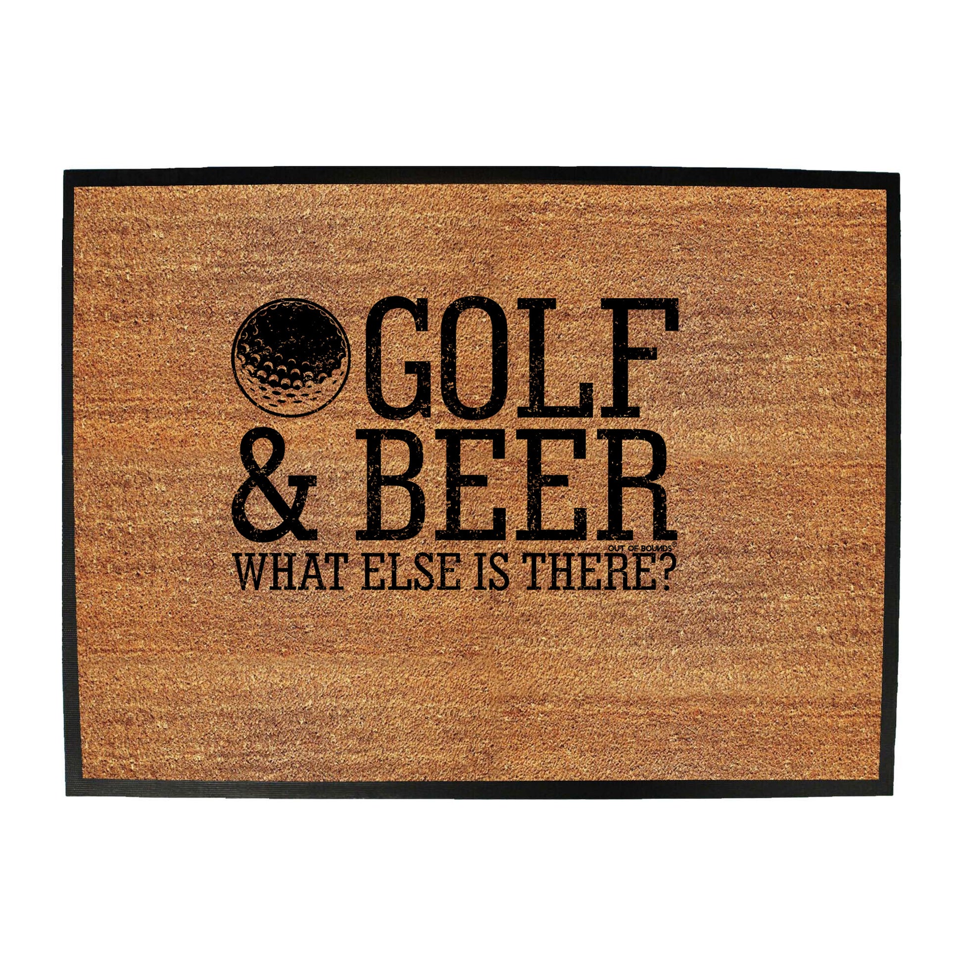 Oob Golf And Beer - Funny Novelty Doormat