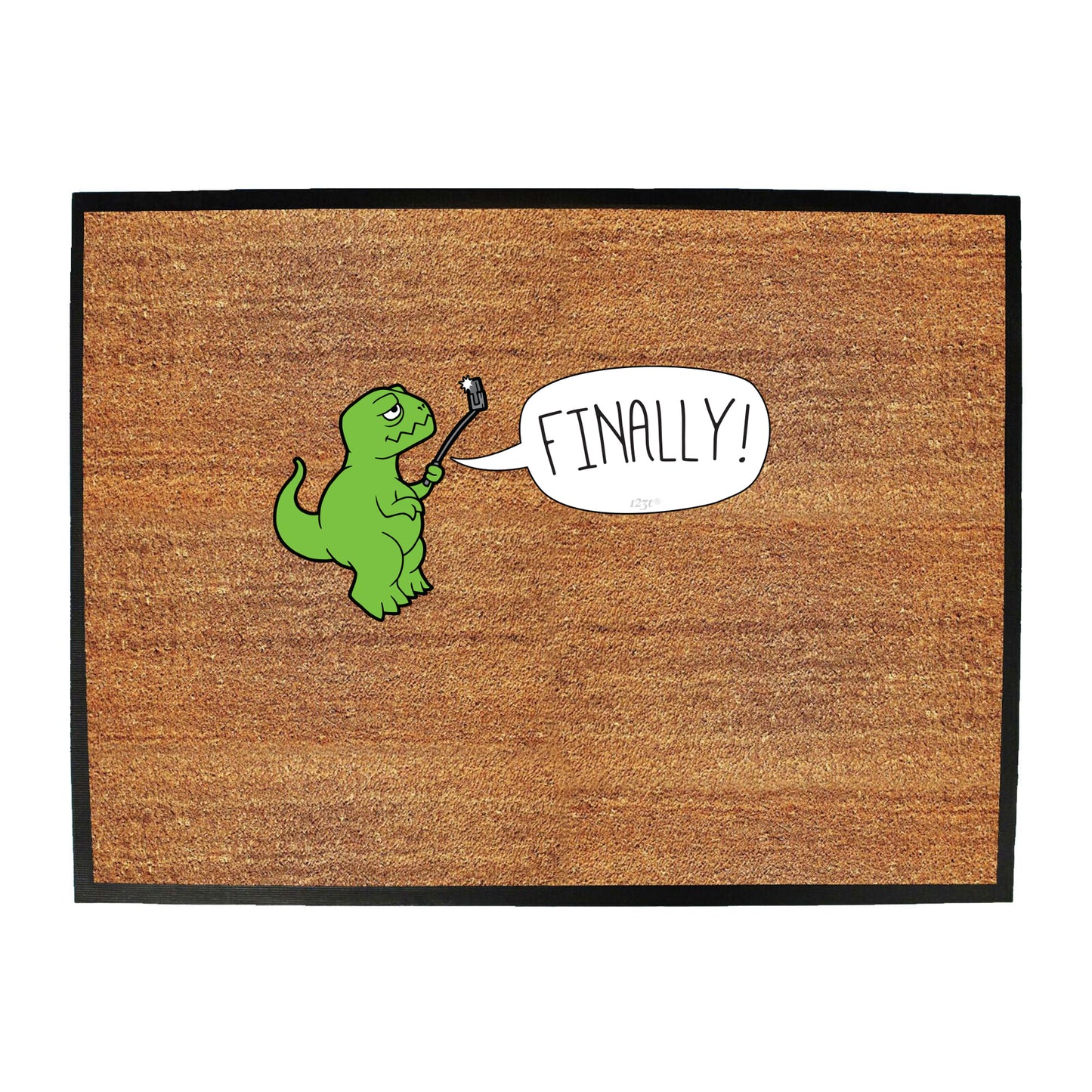 Trex Finally Selfie Dinosaur - Funny Novelty Doormat