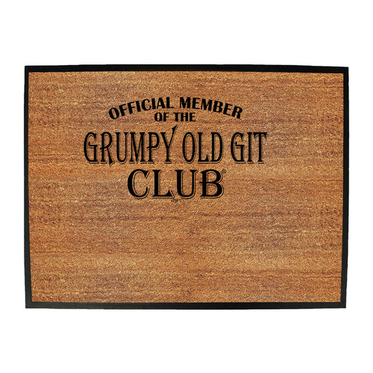Official Member Grumpy Old Git Club - Funny Novelty Doormat