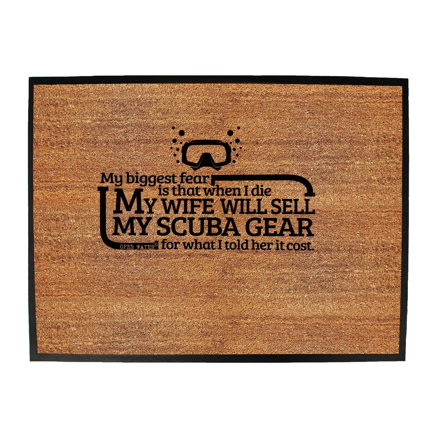 Ow My Biggest Fear Is That Wife Will Sell - Funny Novelty Doormat