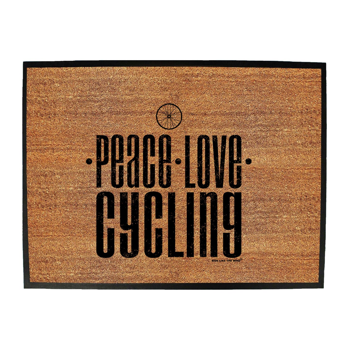 Rltw Peace Love Cycling - Funny Novelty Doormat