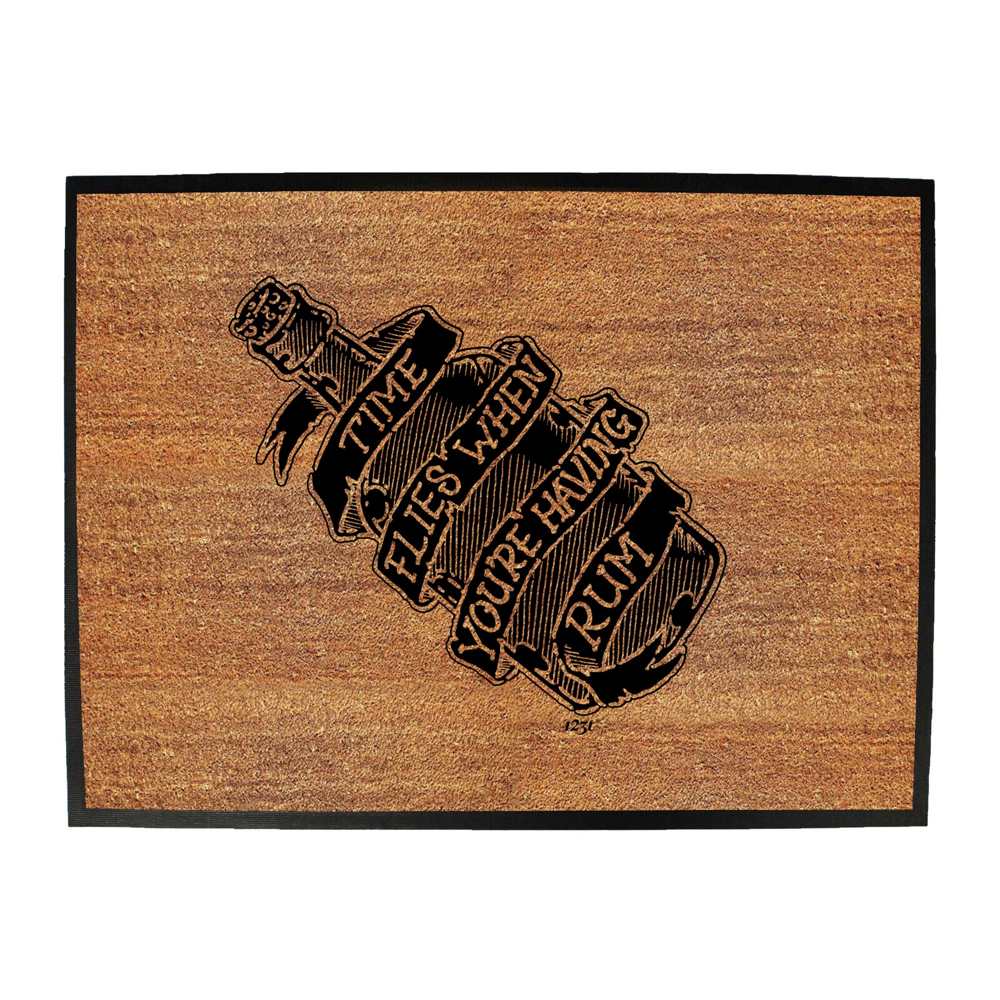 Time Flies When Your Having Rum - Funny Novelty Doormat