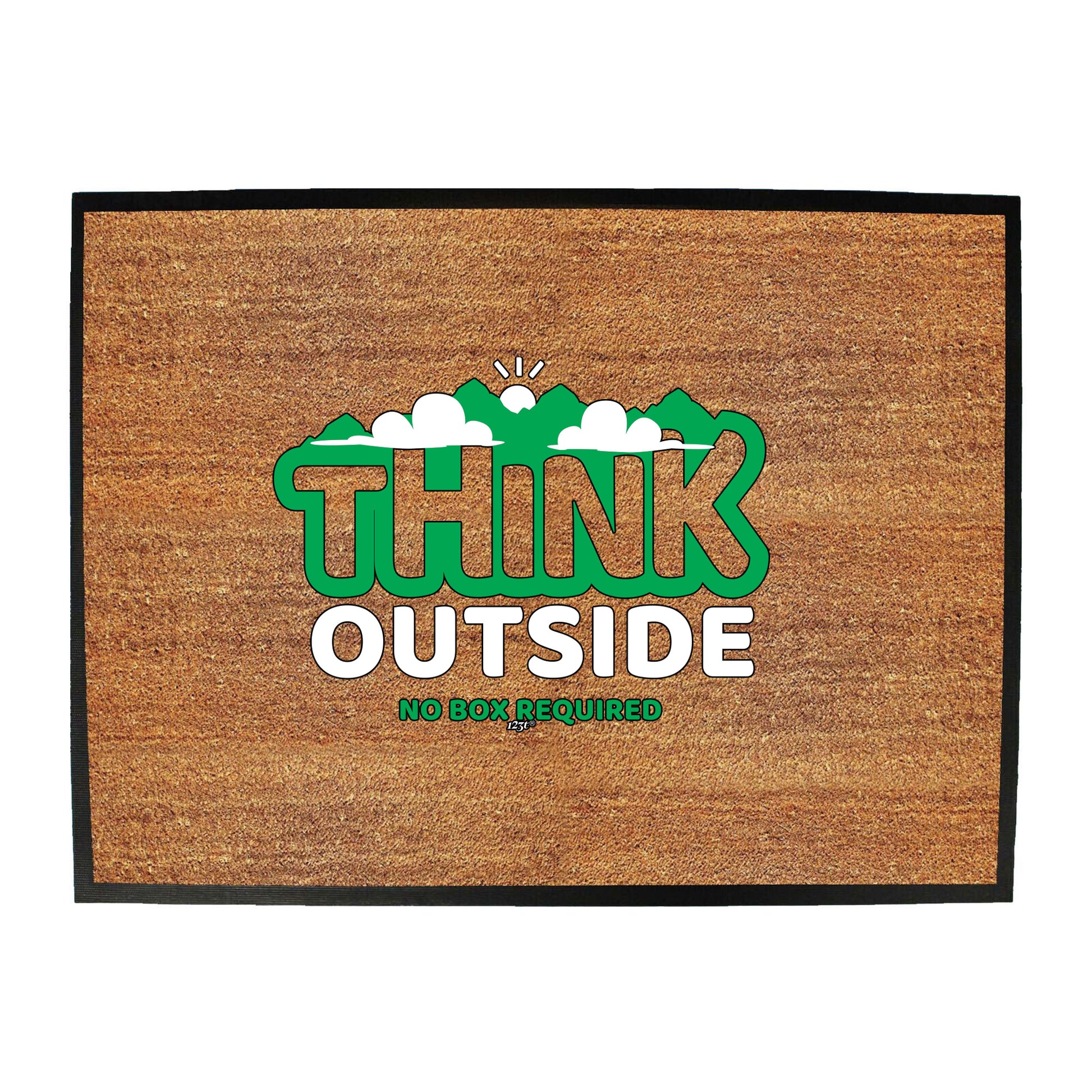 Think Outside No Box Required - Funny Novelty Doormat