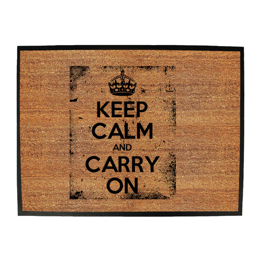 Keep Calm And Carry On Frame - Funny Novelty Doormat