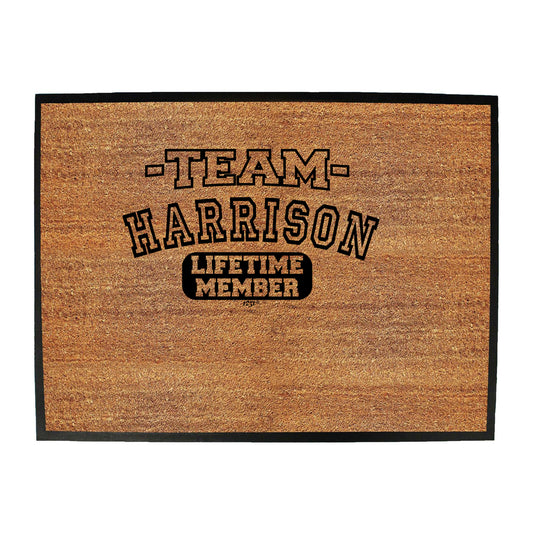 Harrison V2 Team Lifetime Member - Funny Novelty Doormat