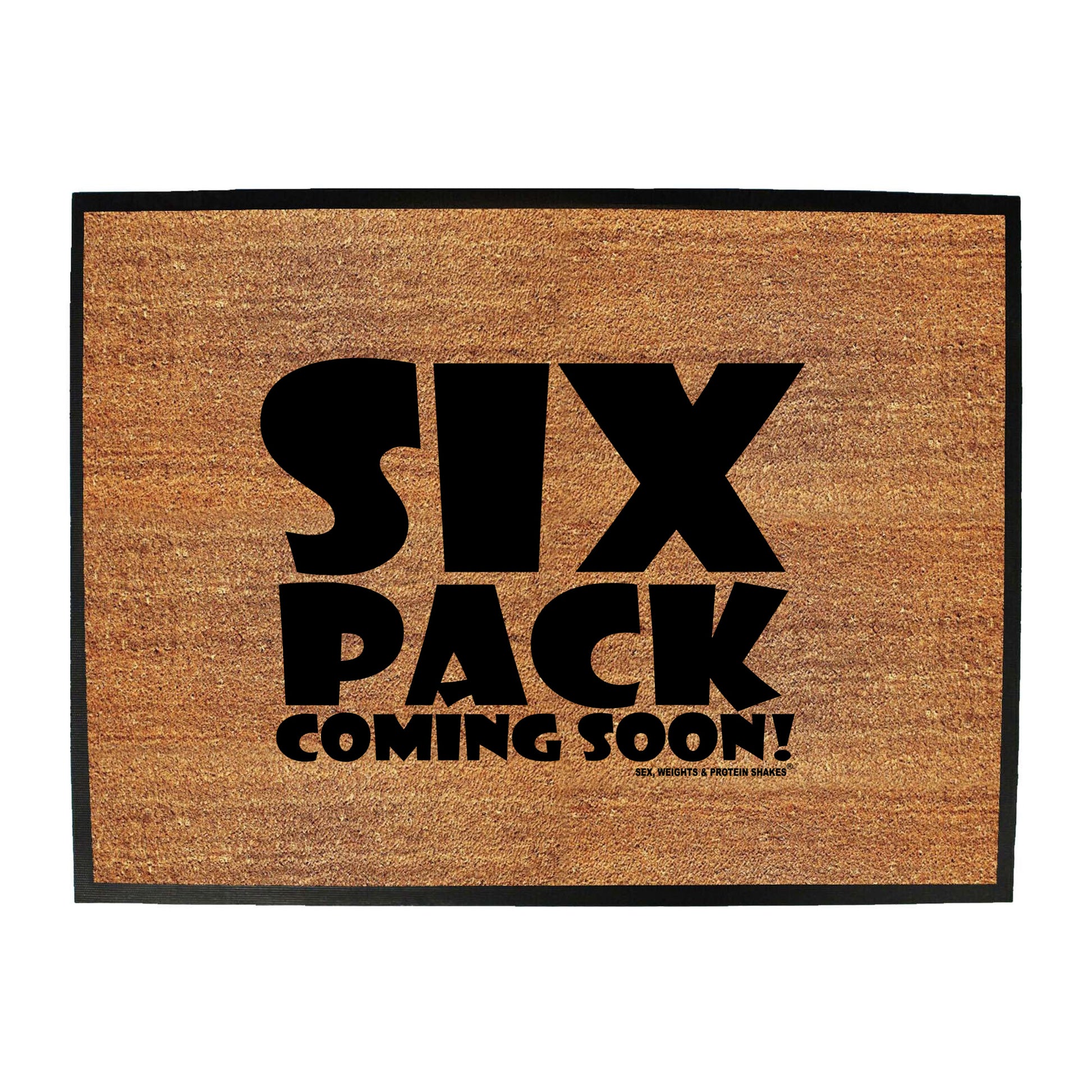 Swps Six Pack Coming Soon White - Funny Novelty Doormat