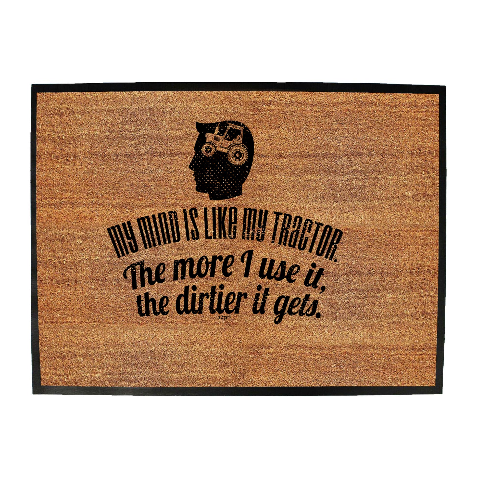 My Mind Is Like My Tractor Dirtier It Gets - Funny Novelty Doormat