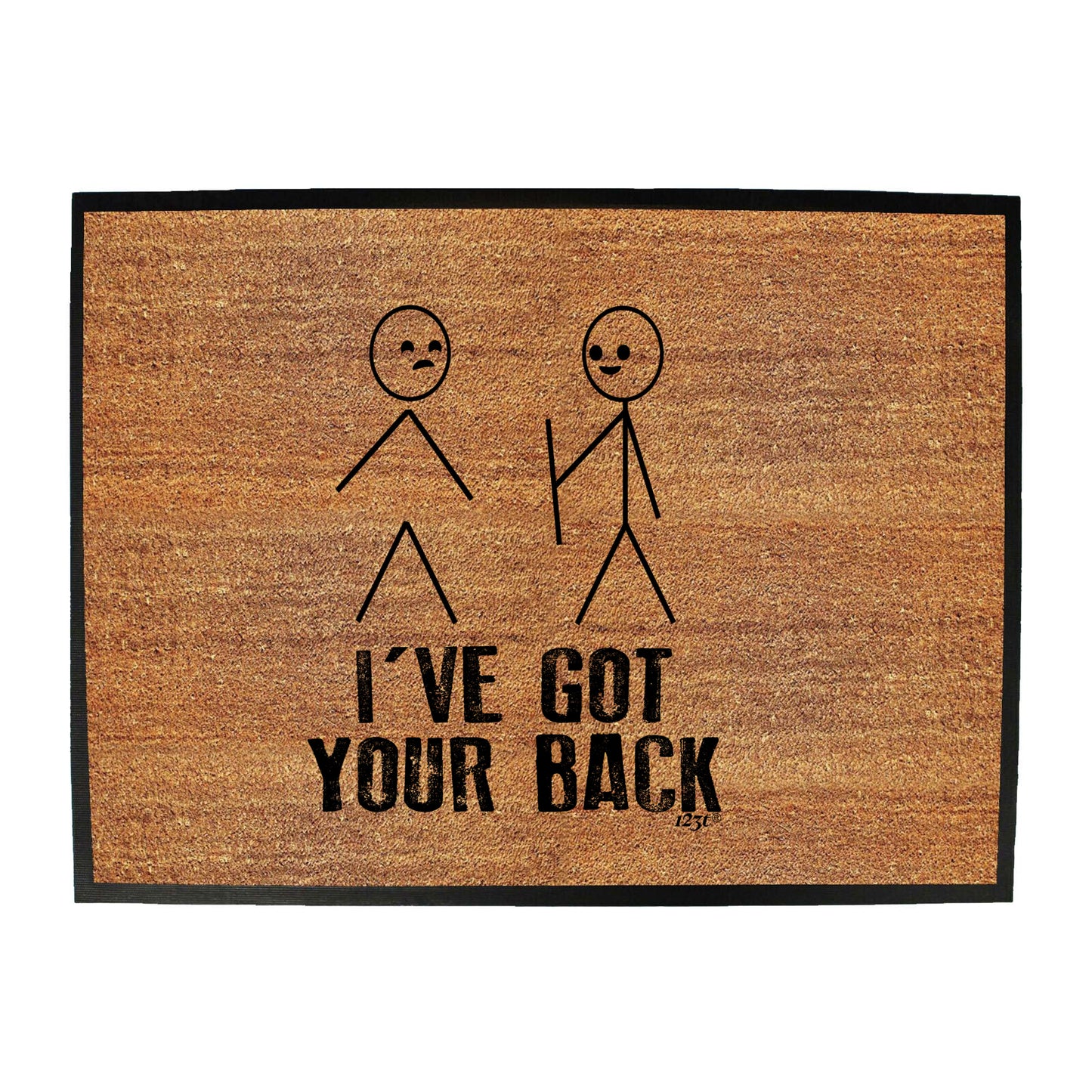 Ive Got Your Back Stickmen - Funny Novelty Doormat