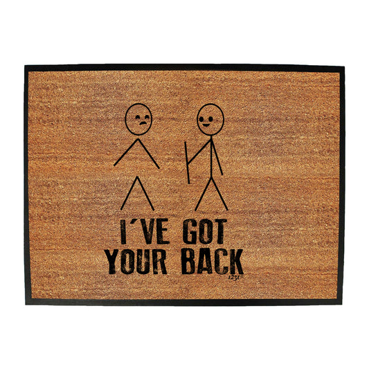 Ive Got Your Back Stickmen - Funny Novelty Doormat