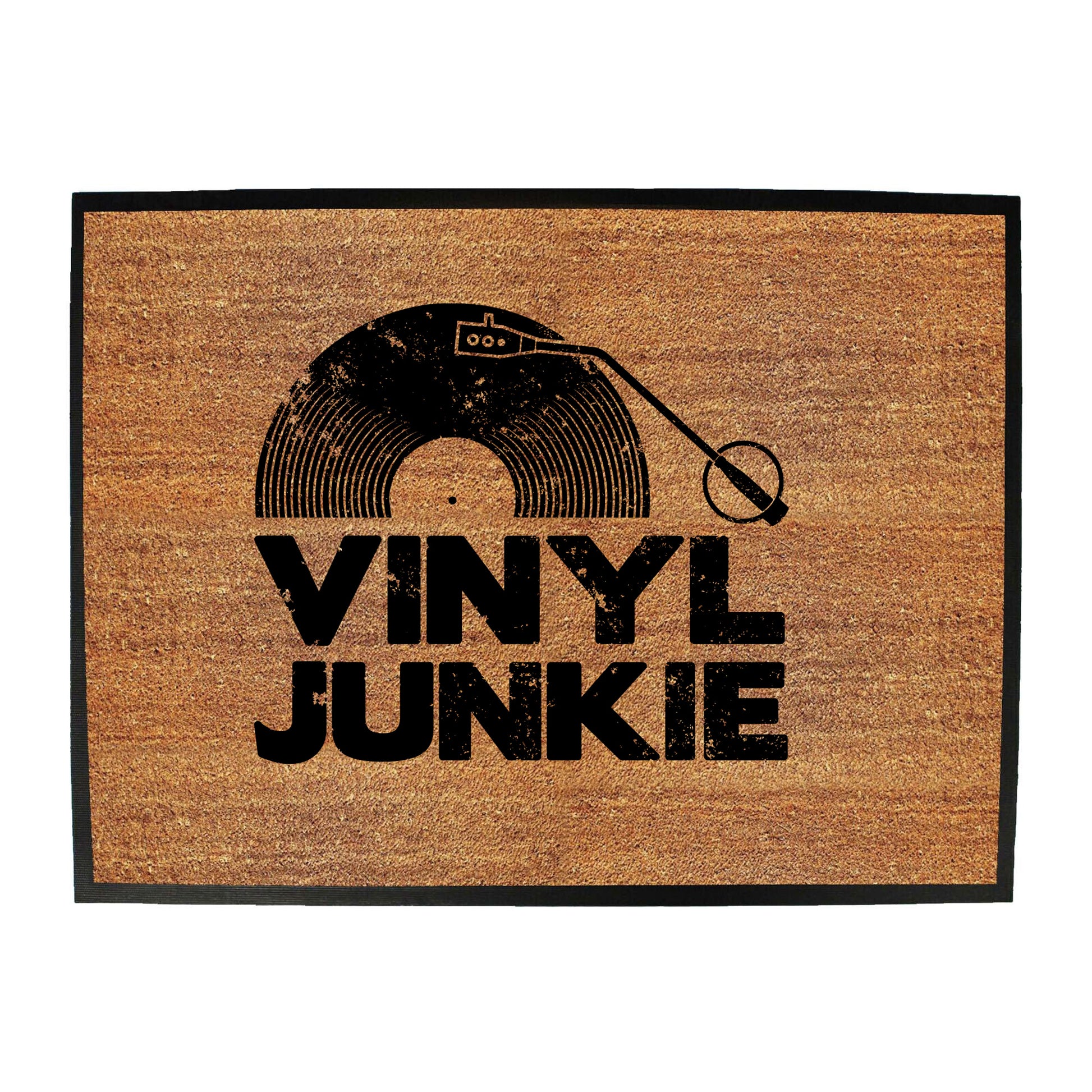Vinyl Junkie Dj Record White Music - Funny Novelty Doormat