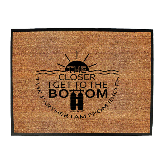 Ow The Closer I Get To The Bottom - Funny Novelty Doormat